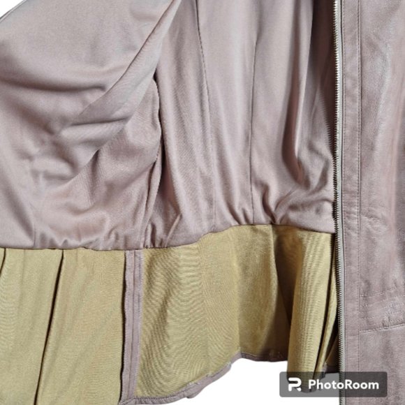 Thalia Sodi Faux Leather Peplum Jacket Size Large - Picture 5 of 11